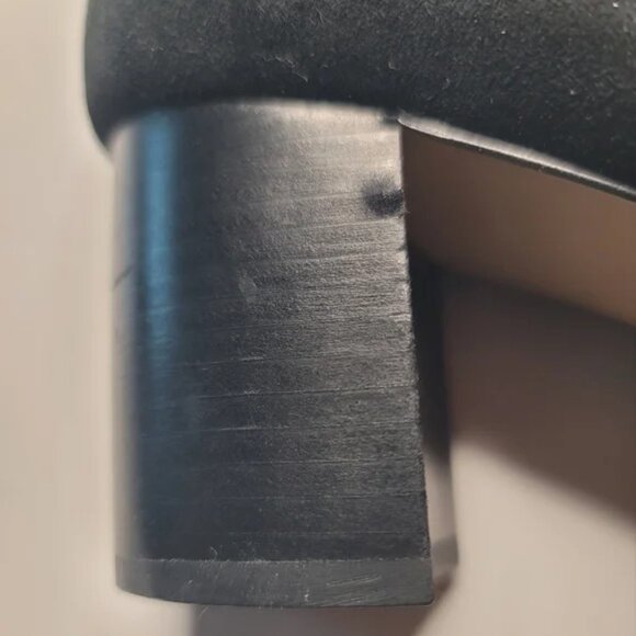 Adrienne Vittadini Black Suede Block Heel Pumps sz 8.5 - Picture 6 of 6